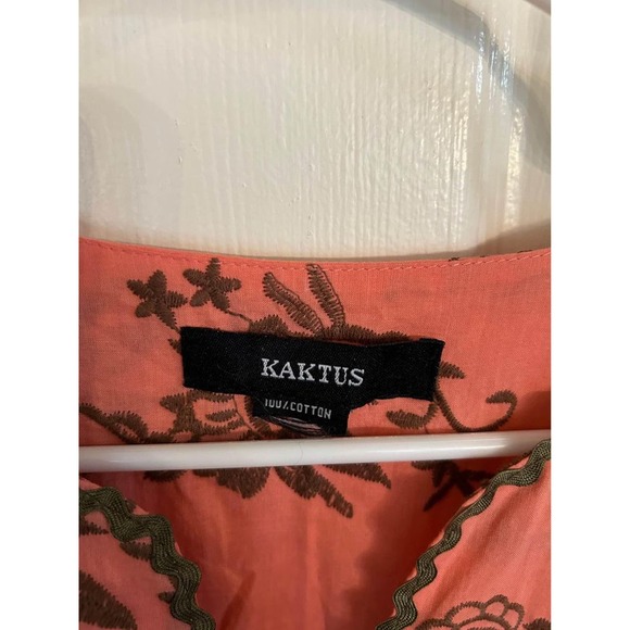 Kaktus‎ Embroidered MiniDress/Blouse Boho Size L e2 - Picture 2 of 2